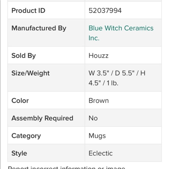 Anthropologie-Blue Witch Chihuahua Short-Haired 3D Porcelain Mug - Picture 3 of 3